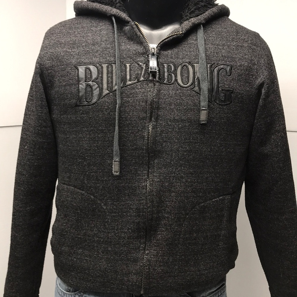 BILLABONG Charcoal Gray Sweatshirt Jacket / Coat